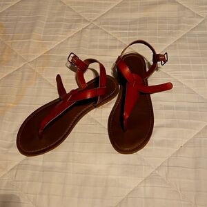Leather Flat Sandals